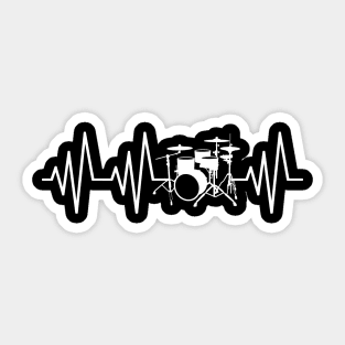 Drum Heartbeat T-Shirt drumming lovers Gift Sticker